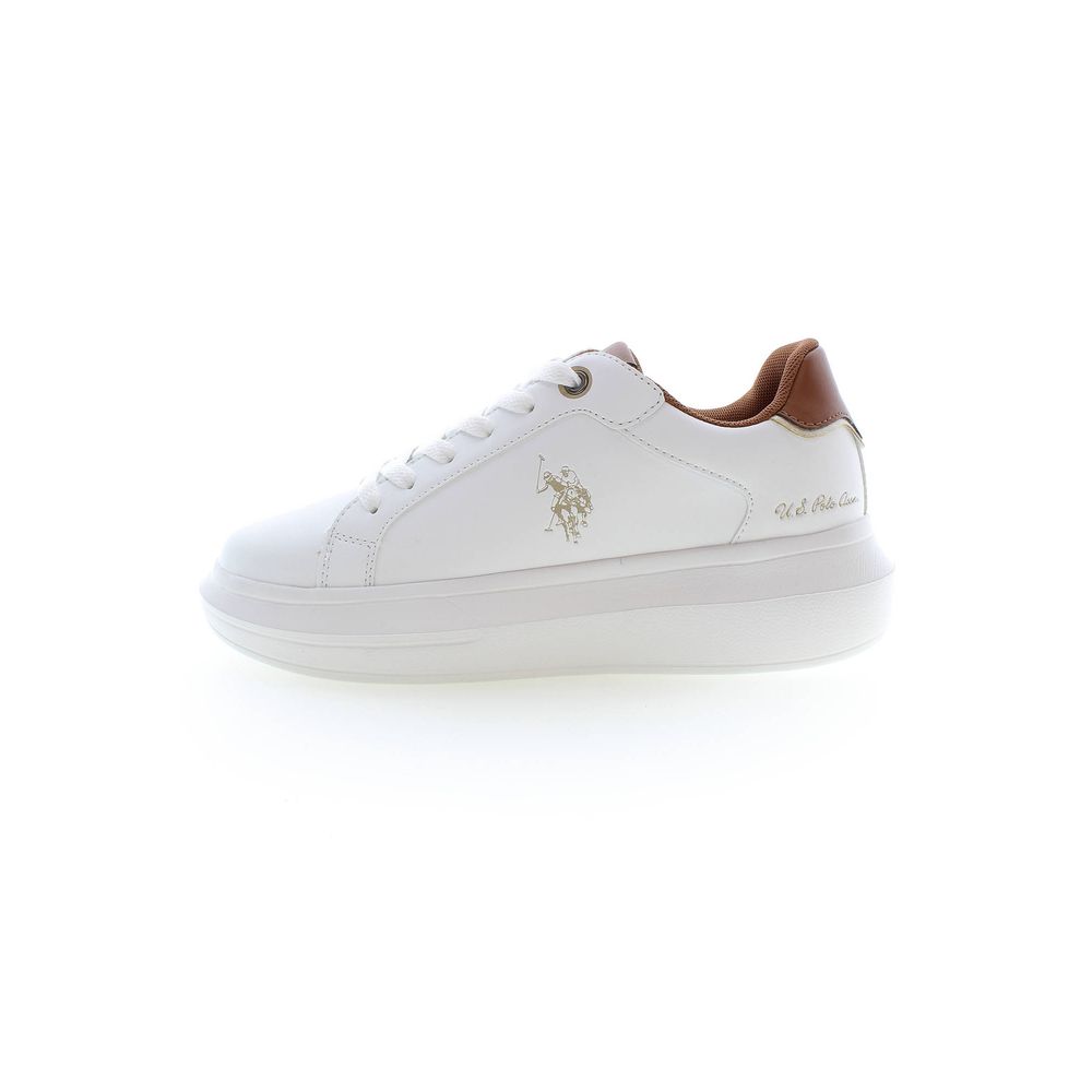 White Polyester Sneaker