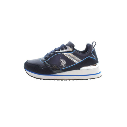 Blue Polyester Sneaker
