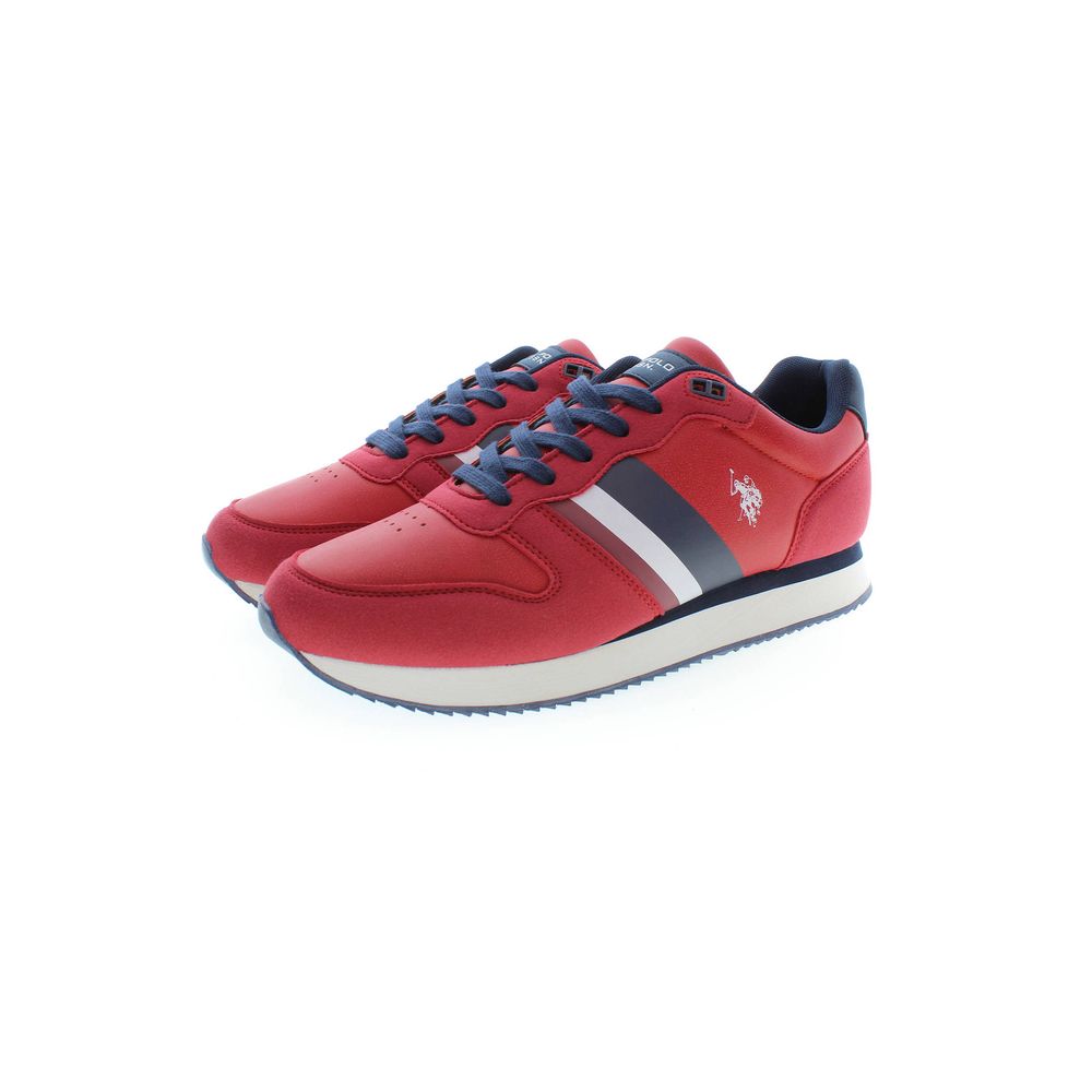 Red Polyester Sneaker