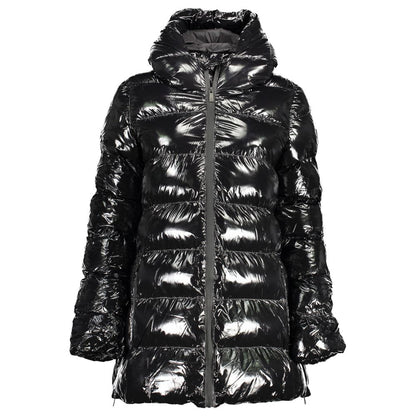 Black Polyester Jackets & Coat