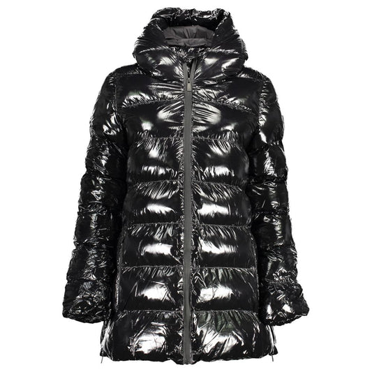 Black Polyester Jackets & Coat