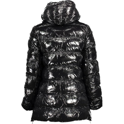 Black Polyester Jackets & Coat
