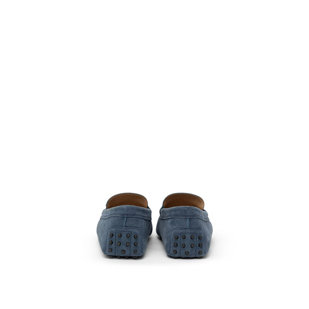 Blue Suede Leather Moccassin