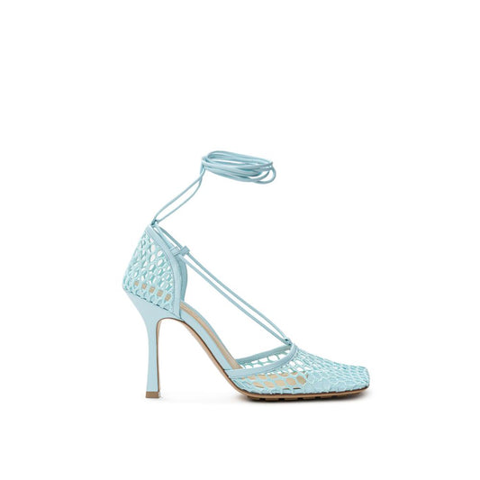 Blue Fabric And Leather Sandal