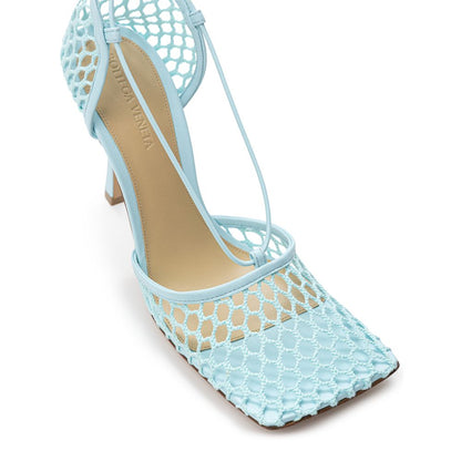 Blue Fabric And Leather Sandal