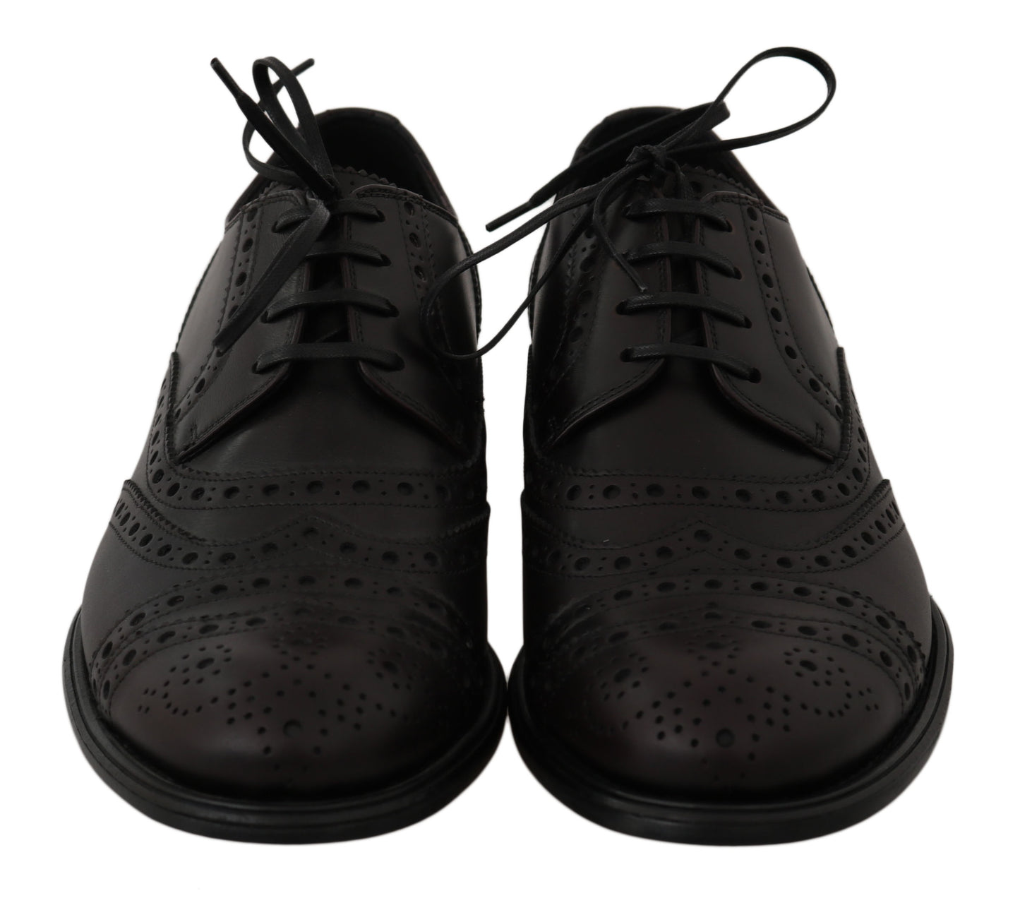 Elegantes zapatos de vestir Derby con punta de ala en color burdeos
