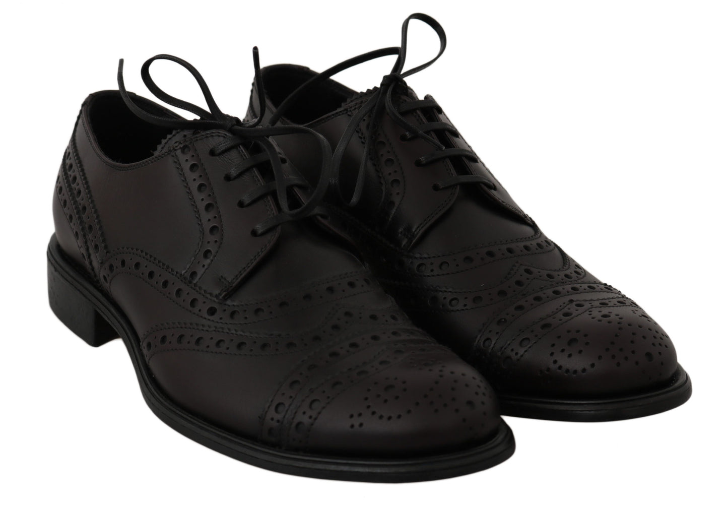 Elegantes zapatos de vestir Derby con punta de ala en color burdeos
