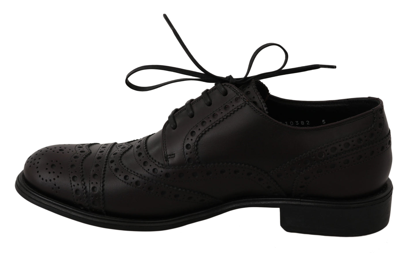 Elegantes zapatos de vestir Derby con punta de ala en color burdeos