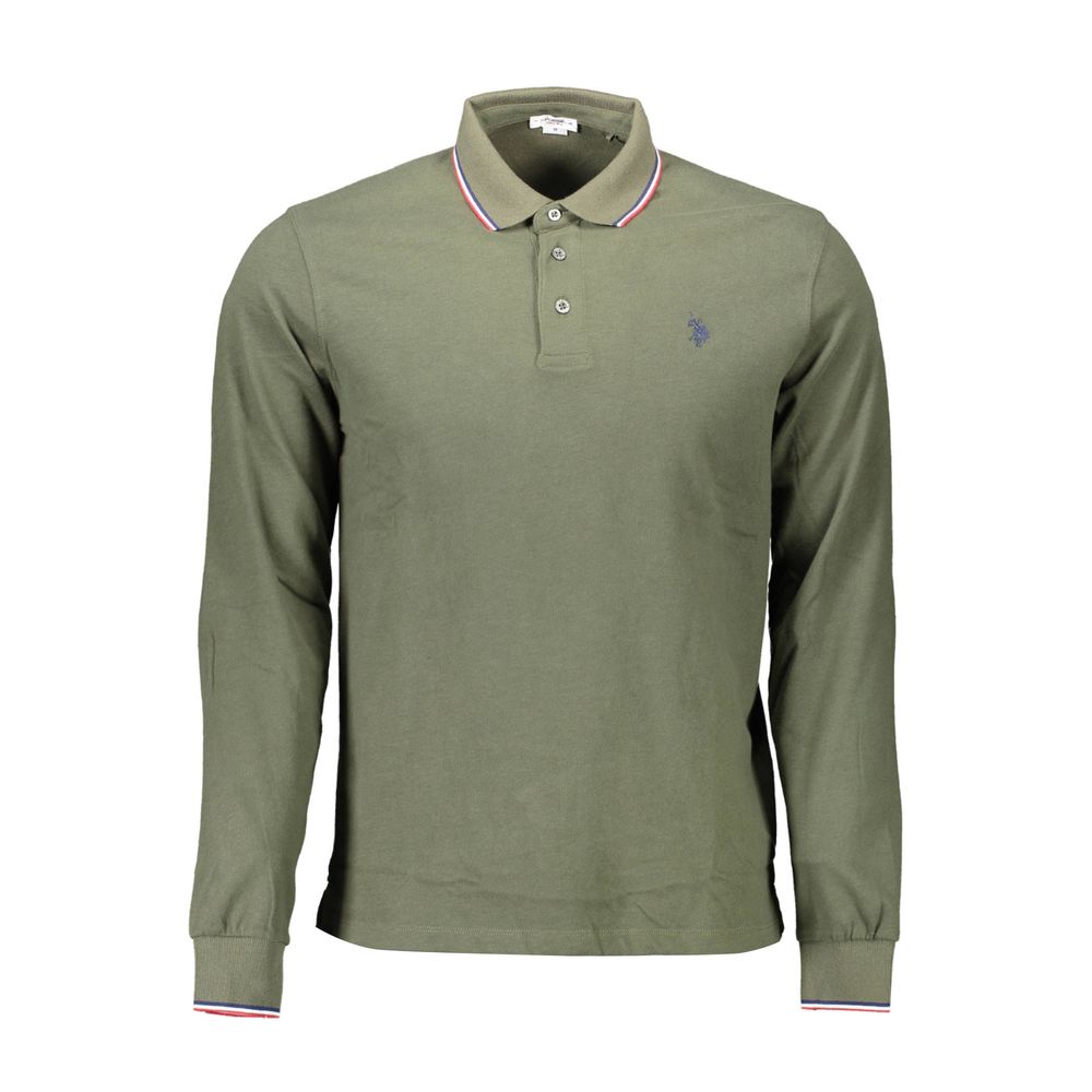 Green Cotton Polo Shirt