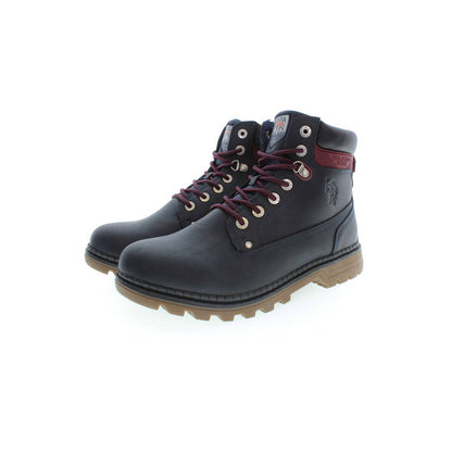 Blue Polyester Boot