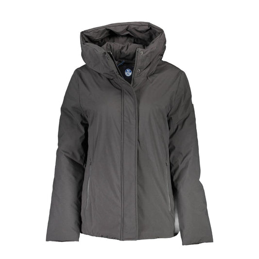Black Polyester Jackets & Coat