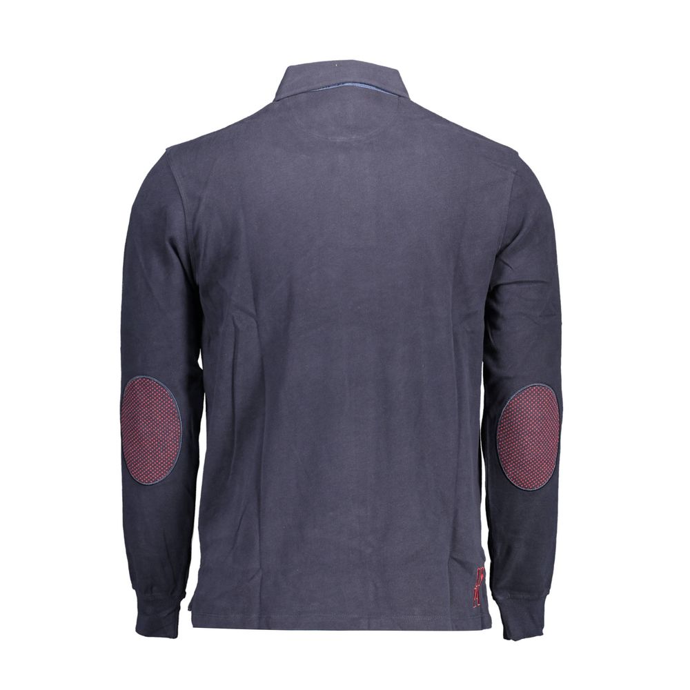 Blue Cotton Polo Shirt