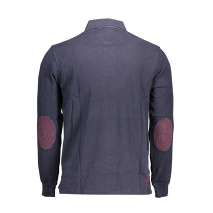 Blue Cotton Polo Shirt