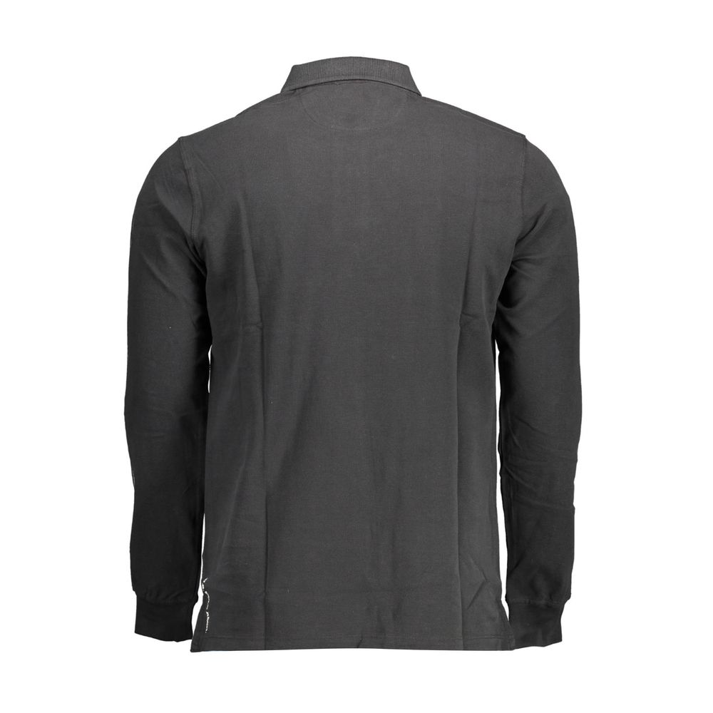 Black Cotton Polo Shirt