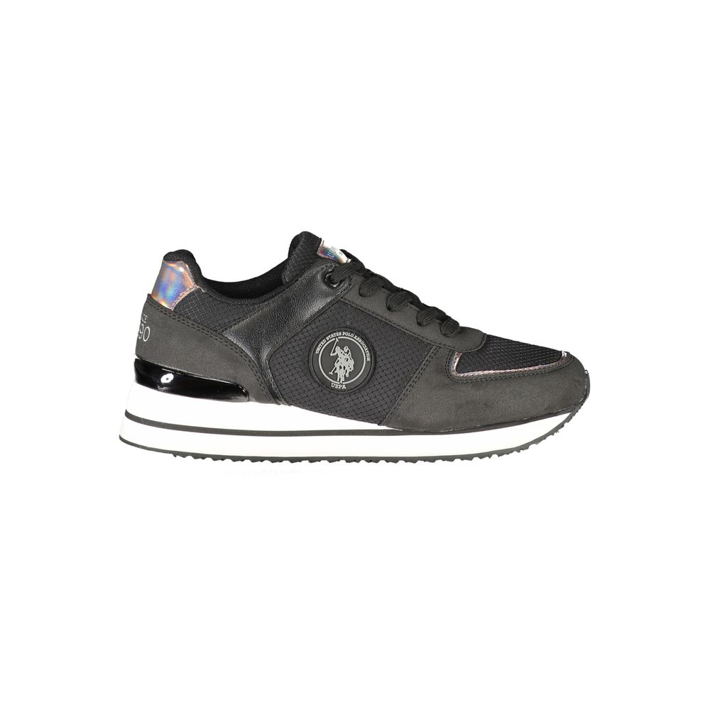 Black Polyester Sneaker