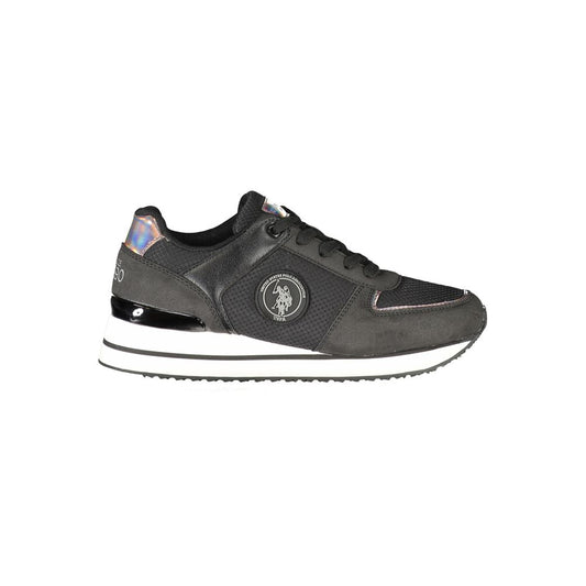 Black Polyester Sneaker