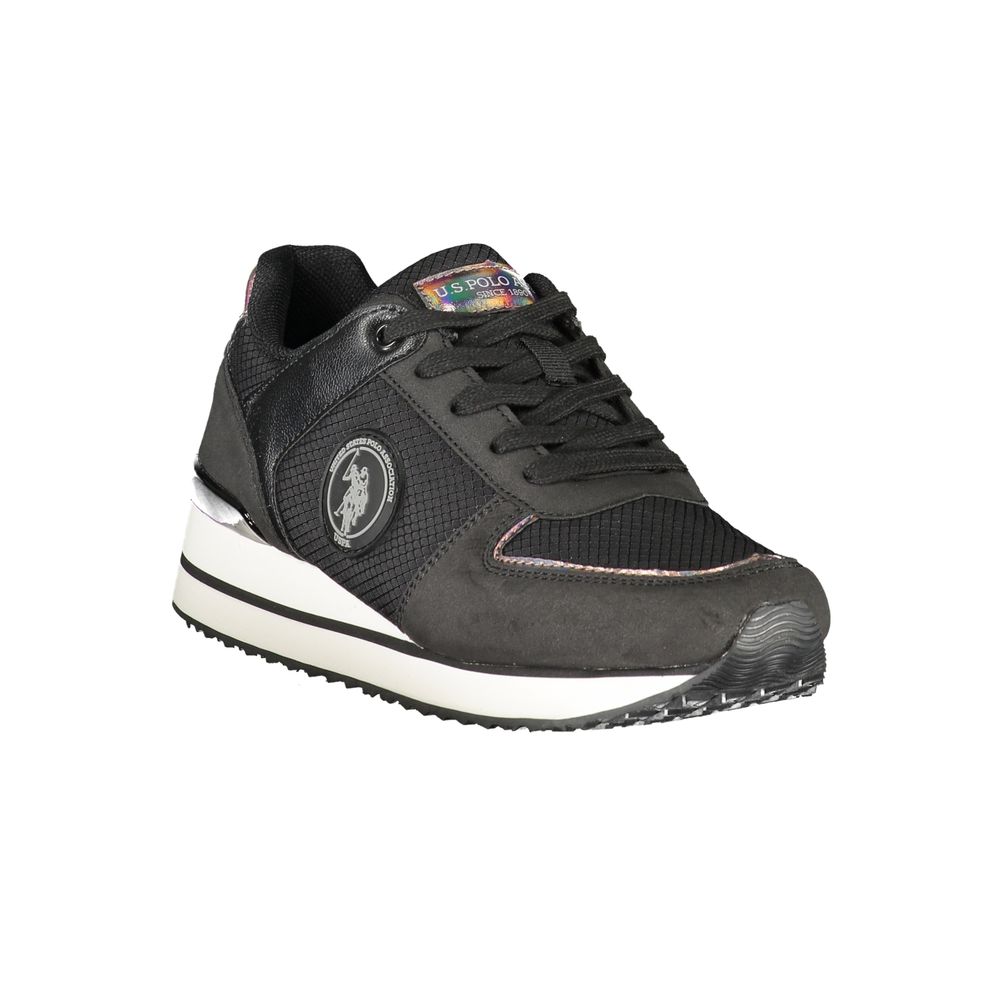 Black Polyester Sneaker