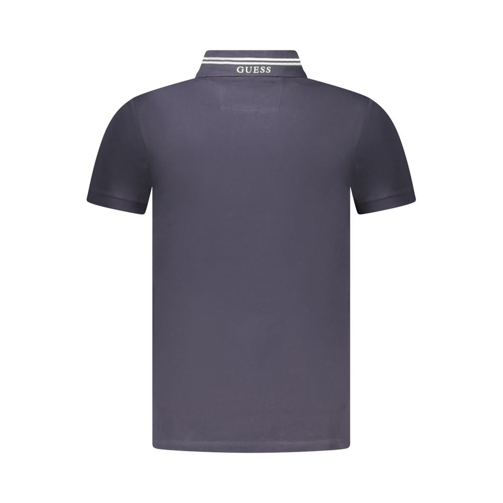 Blue Cotton Polo Shirt