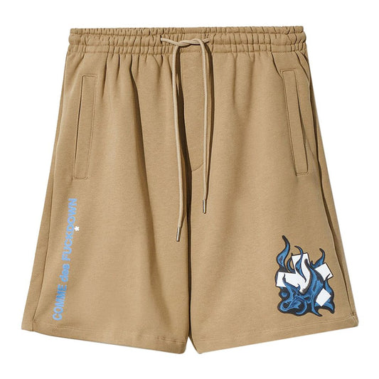 Brown Cotton Short