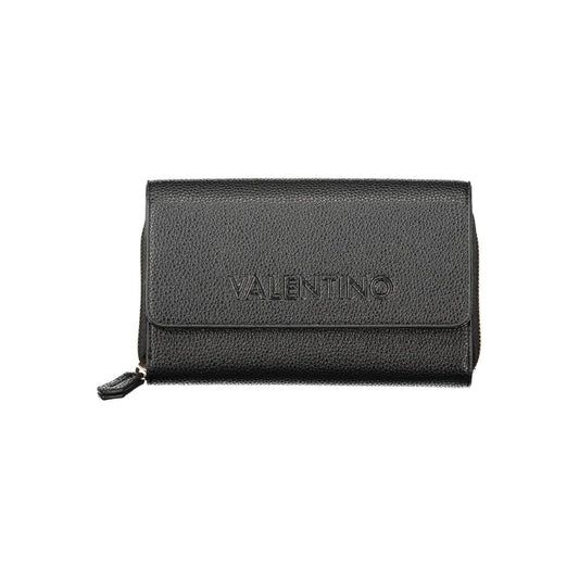 Black Polyethylene Women Wallet Convertible Shoulder Bag