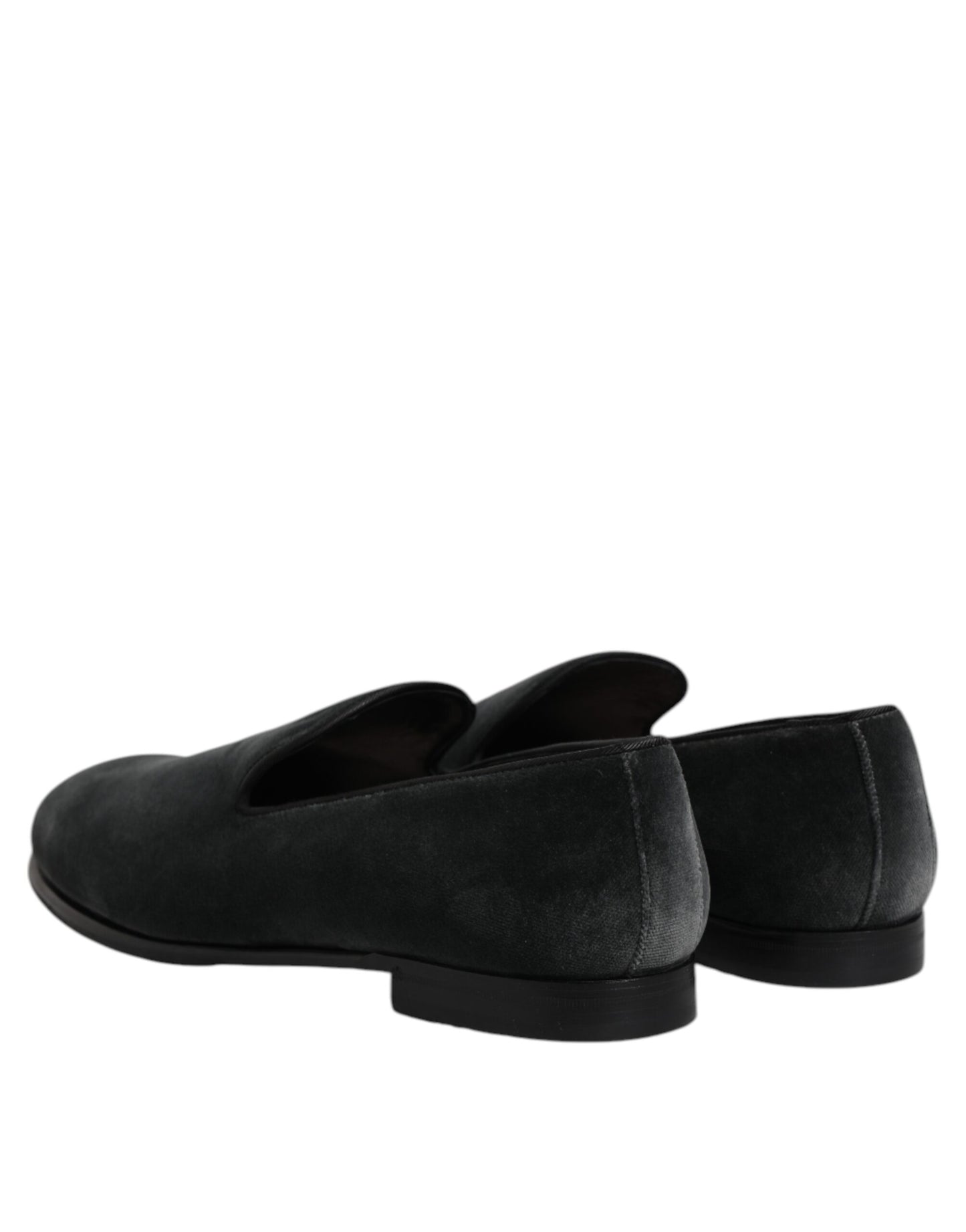 Black Velvet Slip On Loafers Formal Shoes