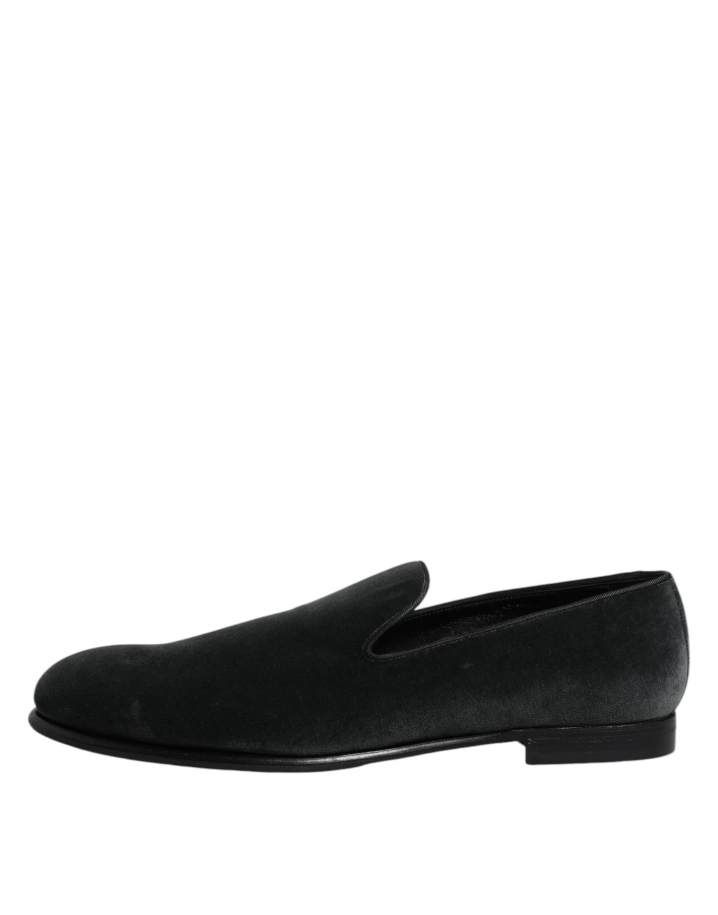 Black Velvet Slip On Loafers Formal Shoes