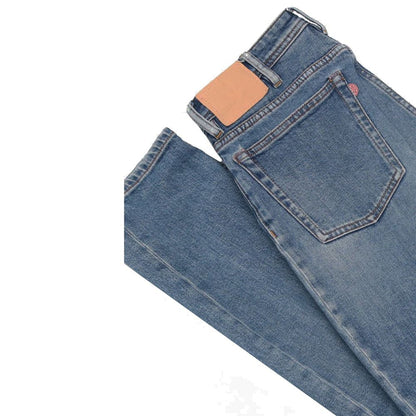 Blå Konst Climb Mid Blue Cotton Denim Jeans