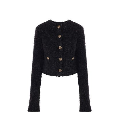Crop Bouclé Cardigan