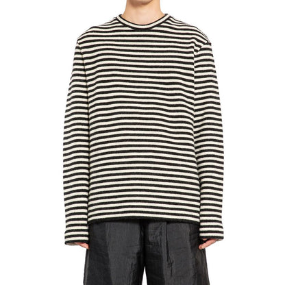 Striped Wool Compact Jersey T-Shirt
