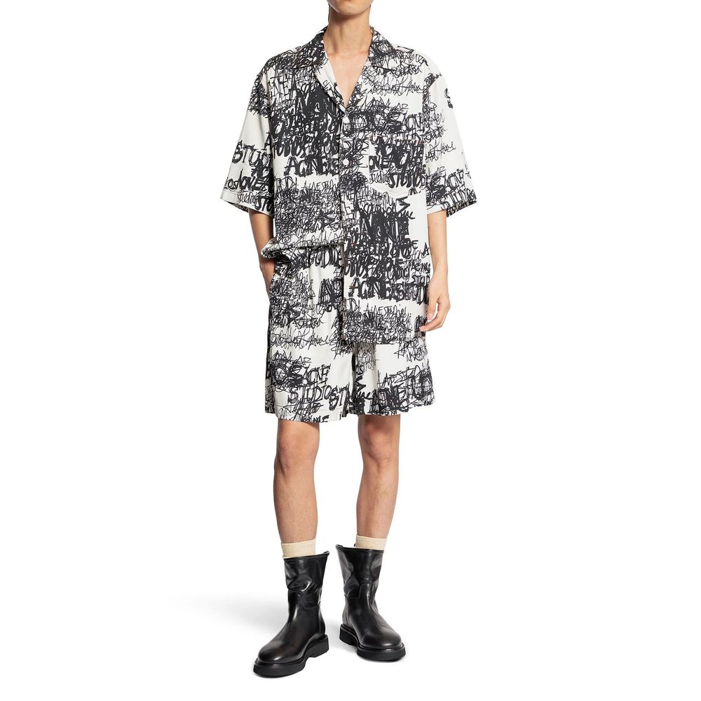 Printed button-up shirt