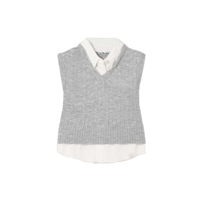 Layered-V-Neck Vest