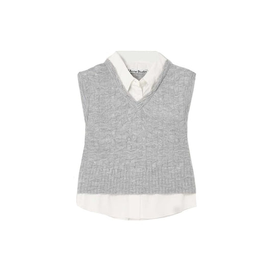 Layered-V-Neck Vest