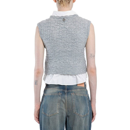 Layered-V-Neck Vest