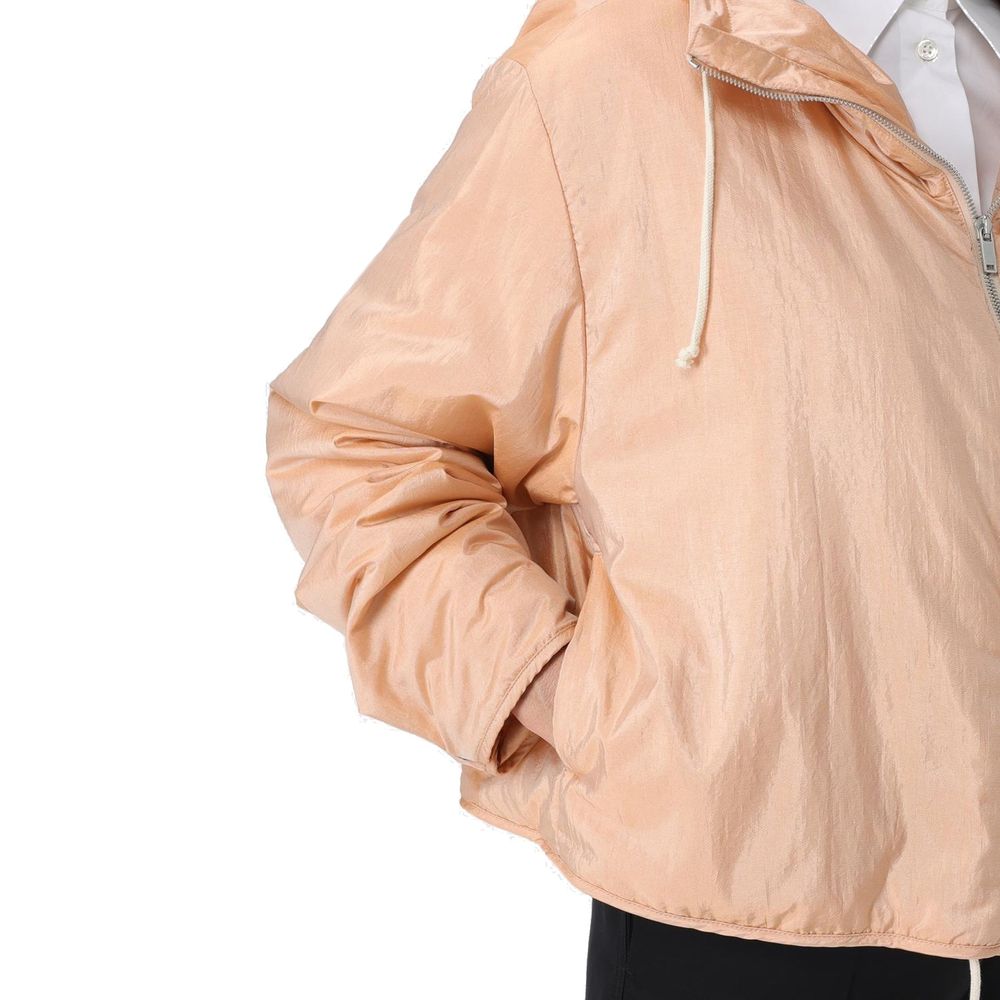 Blend Silk Zip-Up Hooded Jacket