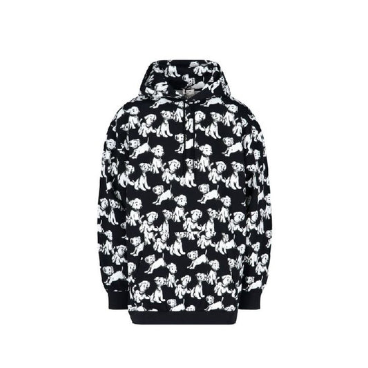 Hooded Printed Dogs Sweatshirt
