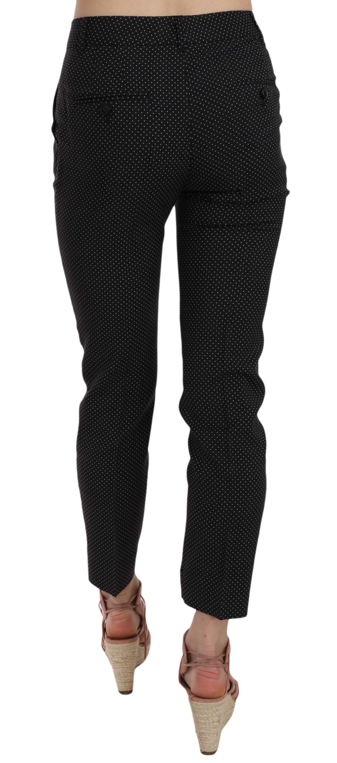 Pantalones elegantes de lana virgen negra