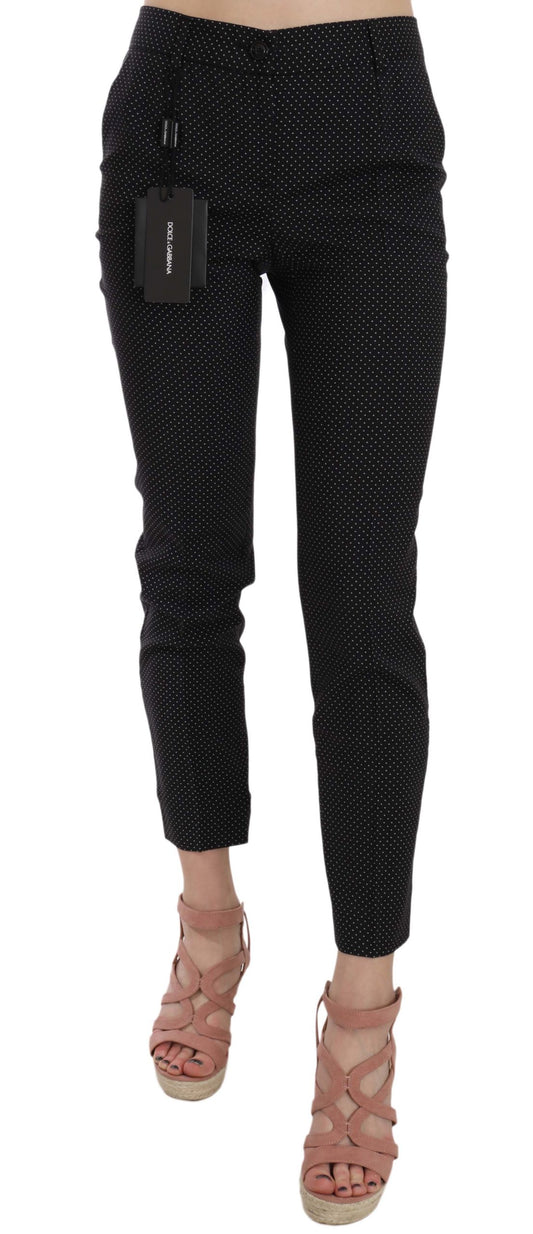 Pantalones elegantes de lana virgen negra