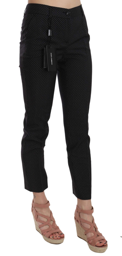 Pantalones elegantes de lana virgen negra