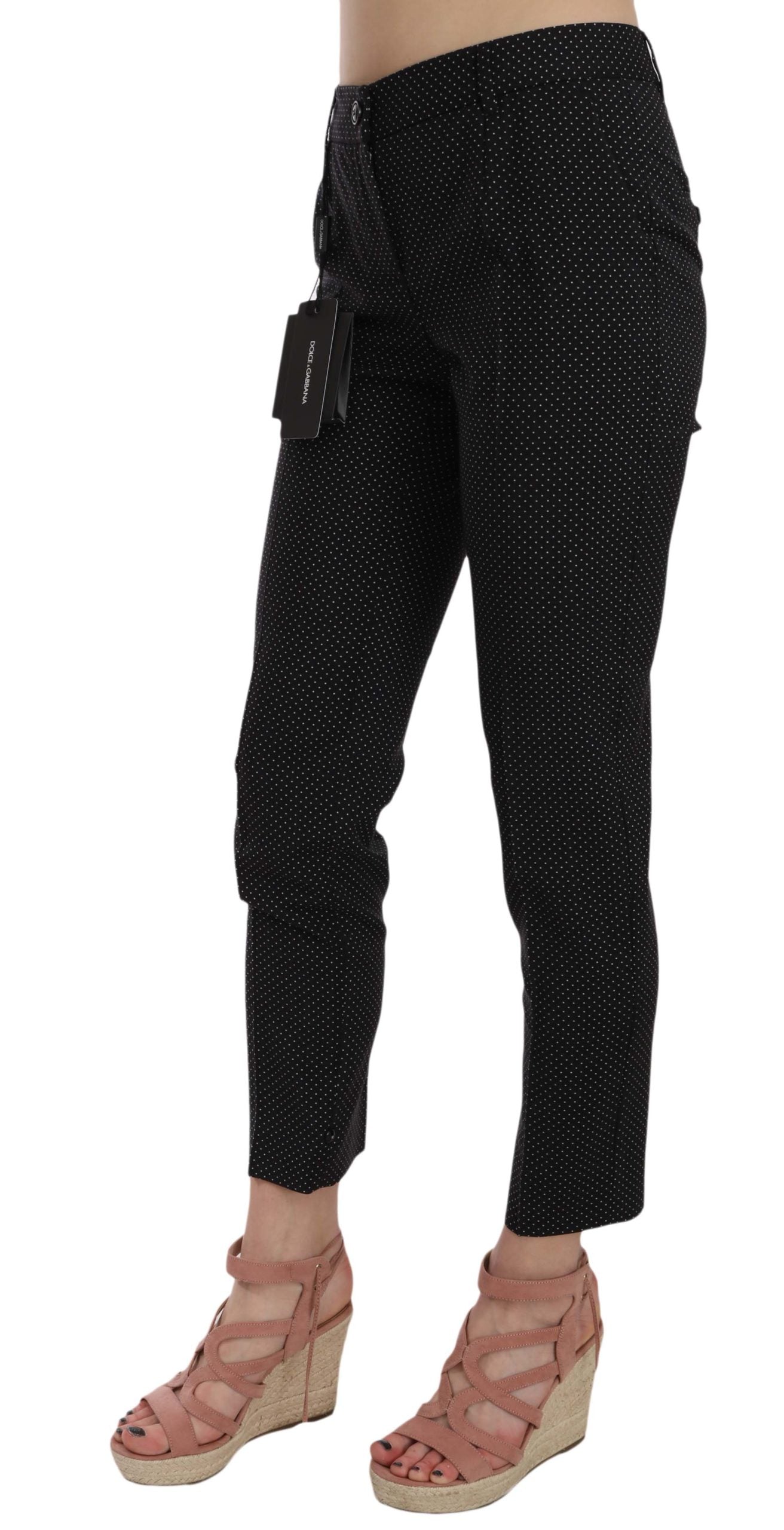 Pantalones elegantes de lana virgen negra