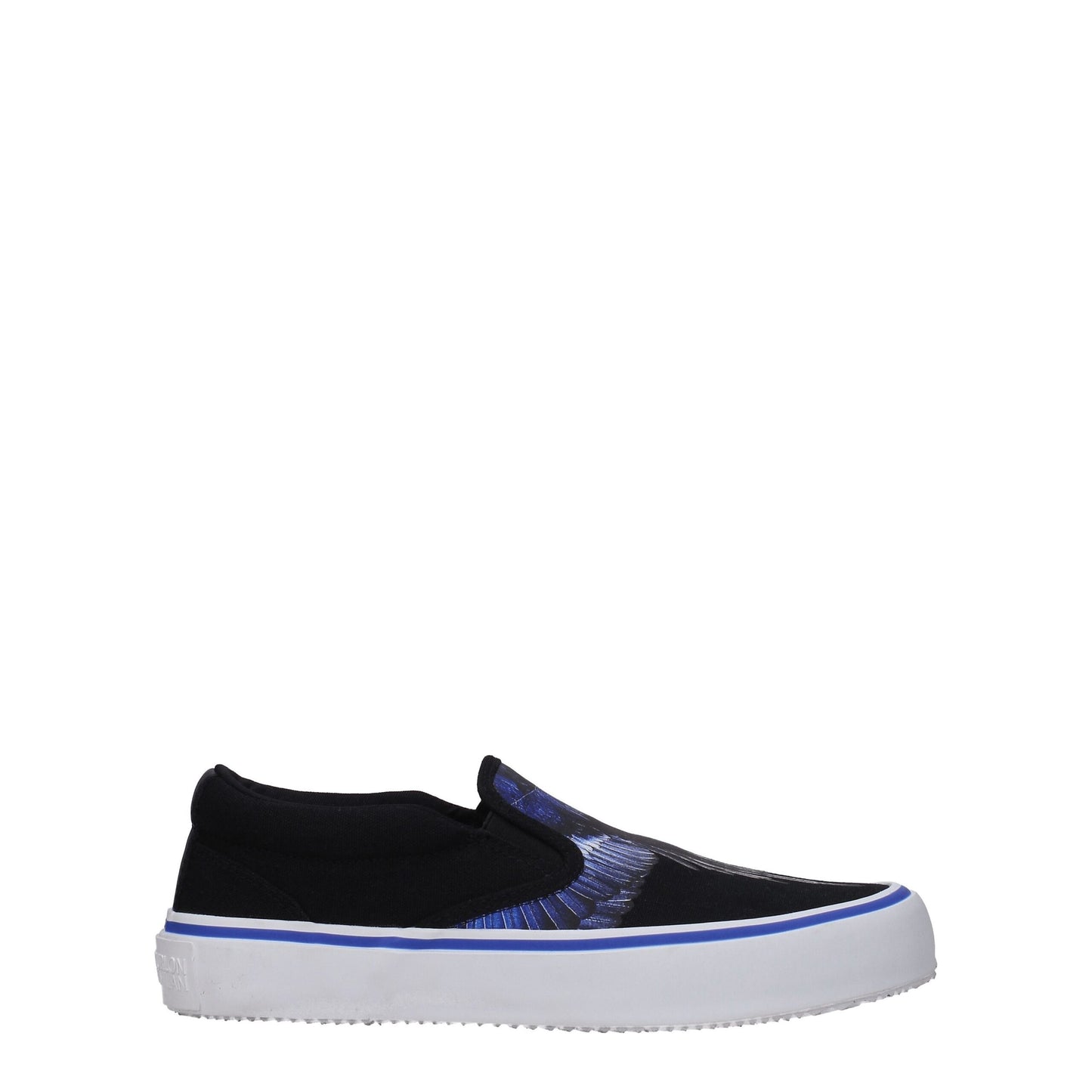 Black Fabric Slip-On Loafers