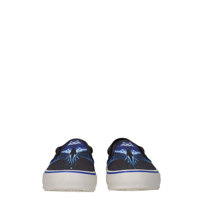 Black Fabric Slip-On Loafers