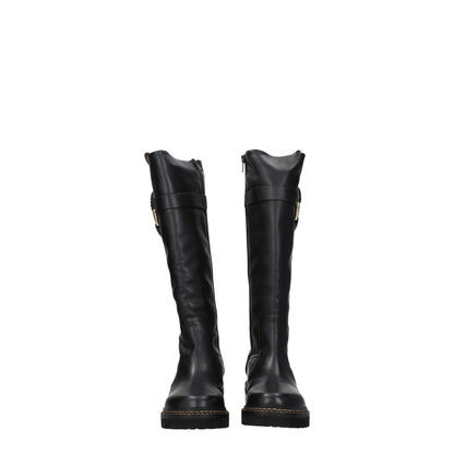 Black Leather Over The Knee