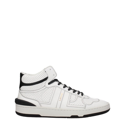 White Leather High Tops