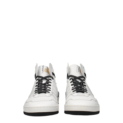 White Leather High Tops