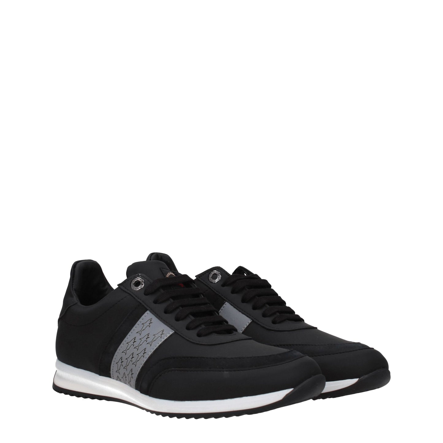 Black Leather Athletic Sneakers