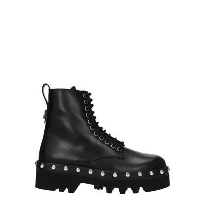 Black Leather Ankle Boots
