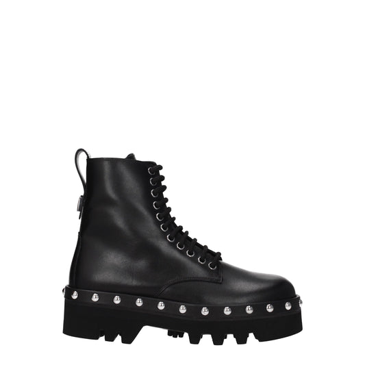 Black Leather Ankle Boots