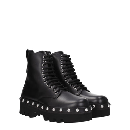 Black Leather Ankle Boots