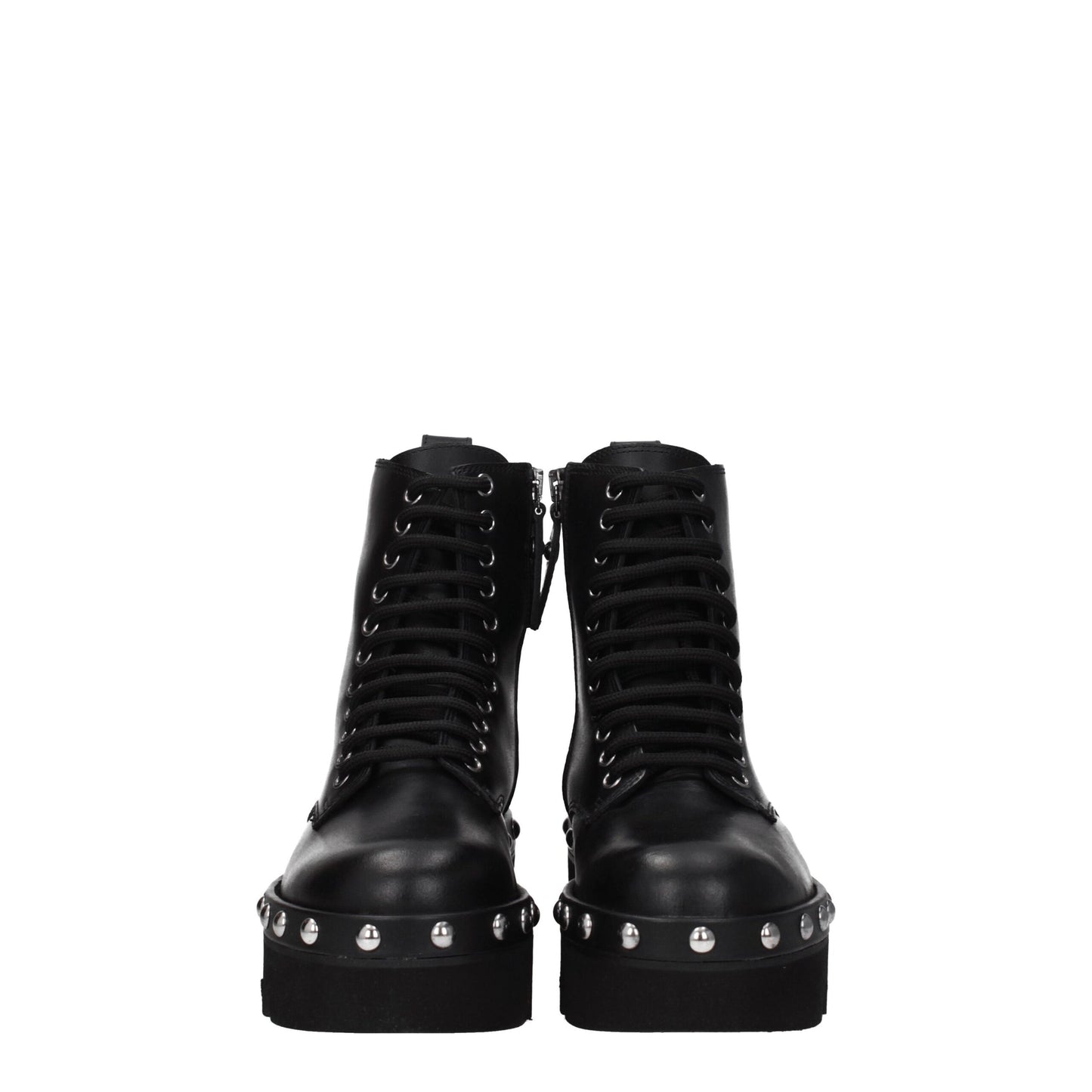 Black Leather Ankle Boots