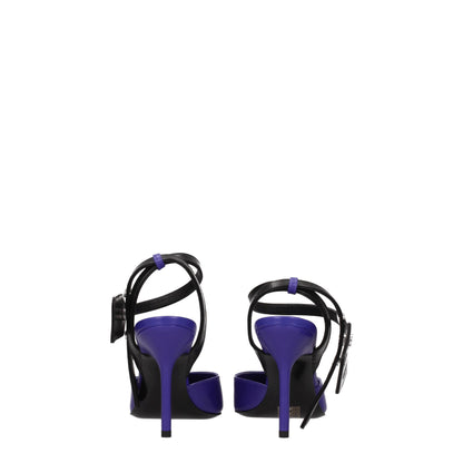 Purple Leather High Heel Pumps